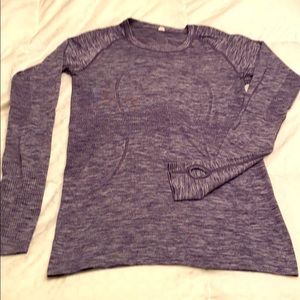 Lululemon Run Swiftly L/S Size 8 Purple heather